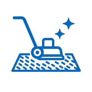 Ícono azul de parquet y piso brillante que representa decapado y pulido de pisos profesionales.